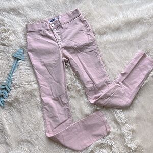 Old Navy Rockstar Jeggings Pink Corduroy Skinny Pants Size 14
